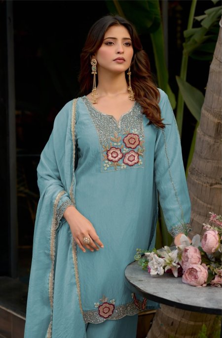 D 3584 A To D By Deepsy Moss Silk Readymade Pakistani Suits